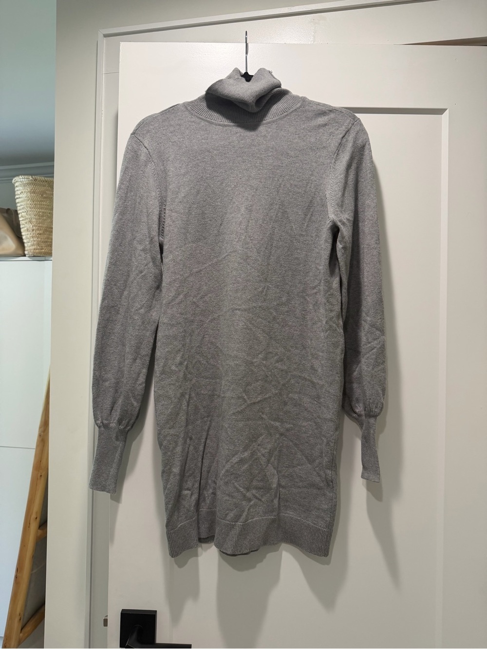 Wayf Gray Turtleneck Sweater Dress